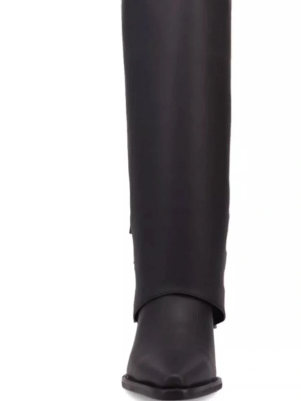 dingo Black Pointed Toe Buckle Boots